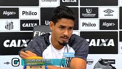 Confira como foi a coletiva do santista Lucas Veríssimo