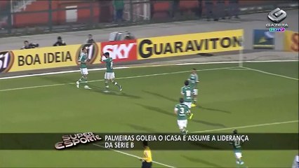 Palmeiras goleia Icasa e assume a liderança da Série B