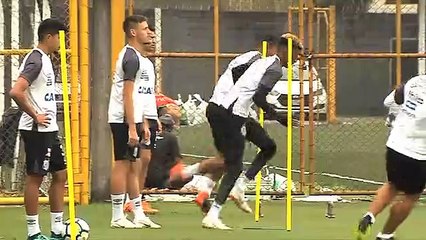 Imagens do treino do Santos desta quinta-feira