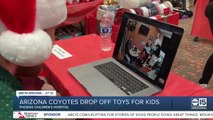Coyotes drop off gifts for kids at Phoenix Children's Hospital