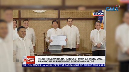 P5.268 trillion na nat'l budget para sa taong 2023, pirmado na ni Pangulong Bongbong Marcos | 24 Oras News Alert