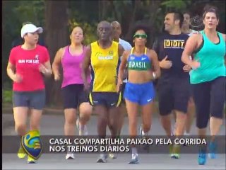Casal que se conheceu em corrida de 10km continua a treinar diariamente