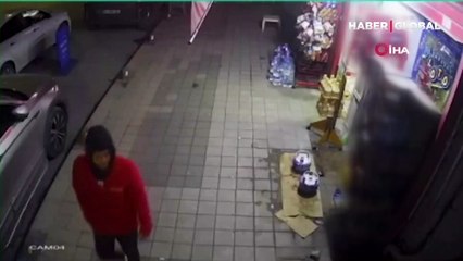 İstanbul'daki piknik tüpü hırsızlığı kamerada