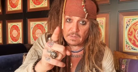 Johnny Depp as Captain Jack Sparrow for a new video