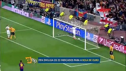 Fifa divulga os 23 indicados para a Bola de Ouro