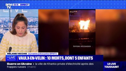 Incendie de Vaulx-en-Velin: des nouvelles images de l'immeuble en feu
