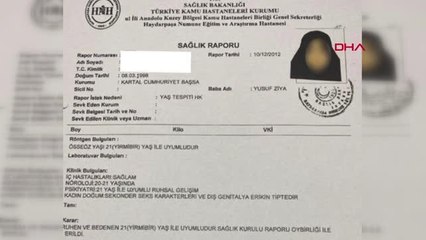 İSTANBUL-6 YAŞINDAKİ ÇOCUĞUN EVLENDİRİLMESİ; H.K.G.'YE 2012 YILINDA VERİLEN YAŞ TESPİT RAPORU ORTAYA ÇIKTI