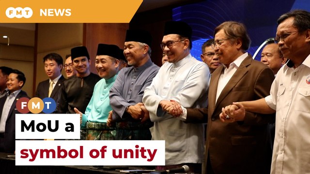 Political leaders sign MoU backing Anwar’s unity govt