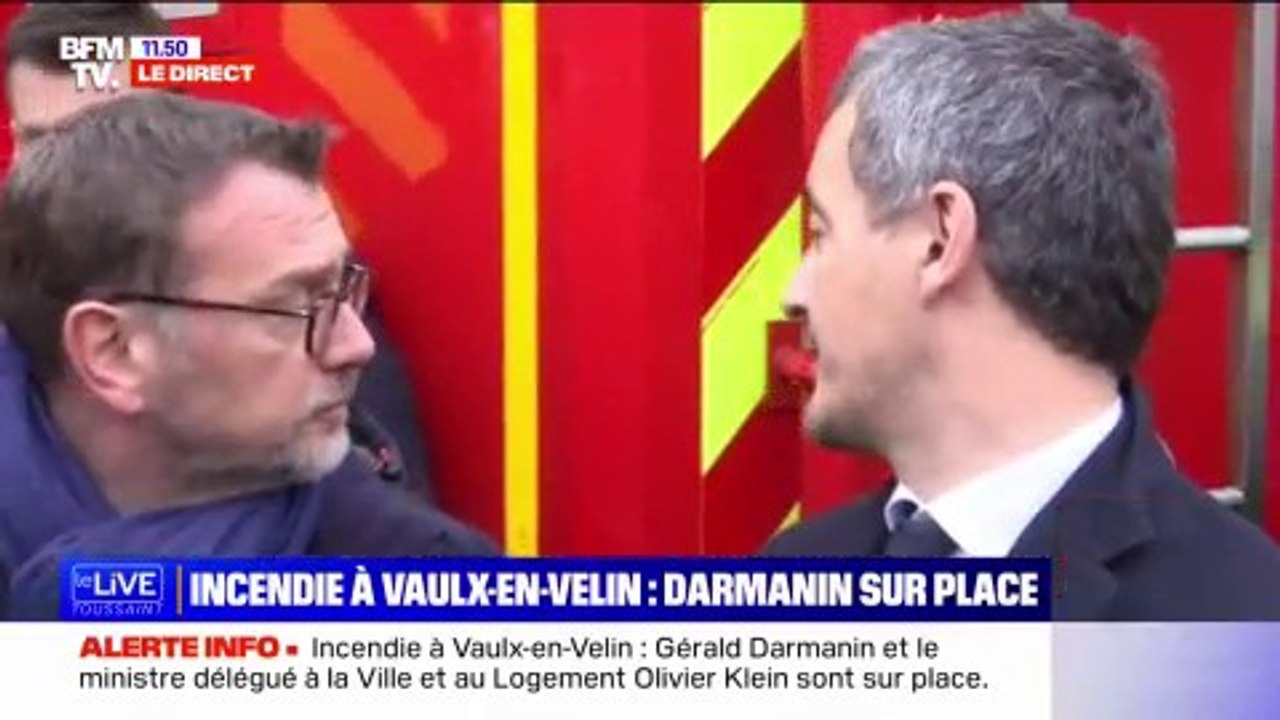 Darmanin s'exprime après l'incendie à Vaulx-en-Velin