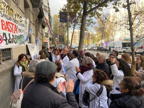 El comité de huelga, encerrado en la Consejería de Sanidad de la Comunidad de Madrid: La población necesita poner fin a esta situación