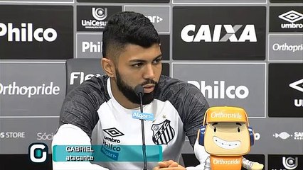 Veja a coletiva concedida pelo atacante santista Gabigol