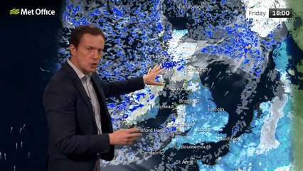 Met Office Afternoon Weather Forecast 16/12/22 -   Some snow in the north