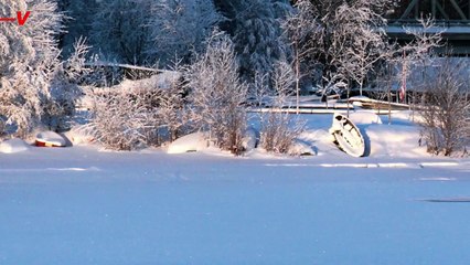 Police Officer Strips Down To His Underwear, Dives Into Frozen Lake to Rescue Woman and Dog