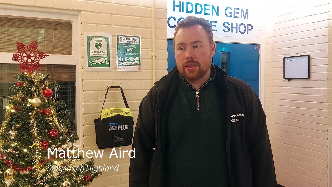 Matthew Aird from Stagecoach at bus travel drop in event