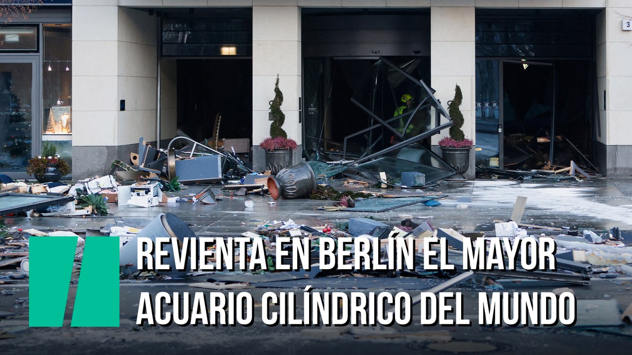 Revienta en Berlín el mayor acuario cilíndrico del mundo vertiendo 1.500 peces tropicales