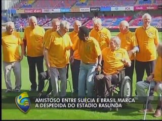 Amistoso entre Brasil e Suécia marca a despedida do Rasunda