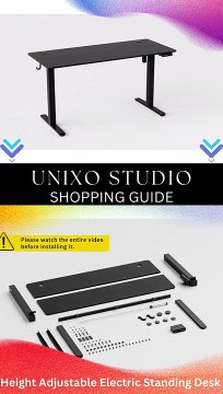 Height Adjustable Electric Standing Desk, 48 x 24 Inches Stand up Table, Sit Stand Home Office Desk with Splice Board, Black Frame_Rustic Brown Top - Office Products