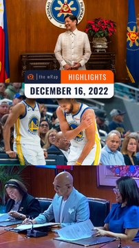 Rappler's highlights: PH national budget, Stephen Curry, and Boy Abunda | December 16, 2022 | The wRap