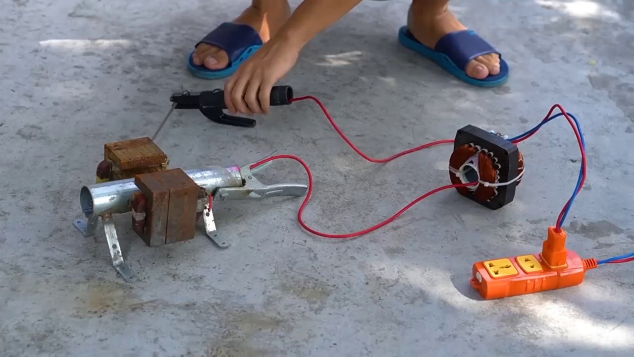 new technology: I convert a refrigerator compressor into a welding machine.