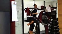 Rogério Ceni durante treino na academia