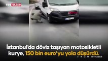 Motokuryenin yola düşürdüğü 150 bin euro yola saçıldı