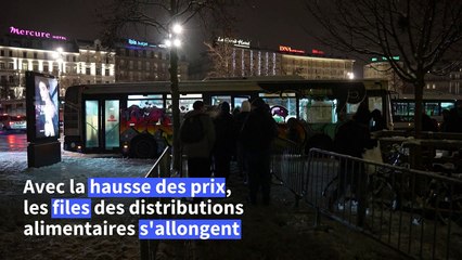 A Strasbourg, les files d'attente s'allongent aux distributions alimentaires