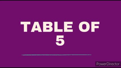 Table of 5 ।। 5 का पहाड़ा ll 5 ka Pahada।।5 ka table।।5 का टेबल