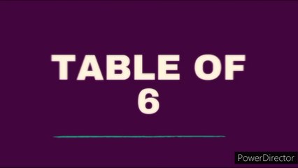 Table of 6 ।। 6 का पहाड़ा ll 6 ka Pahada।।6 ka table।।6 का टेबल