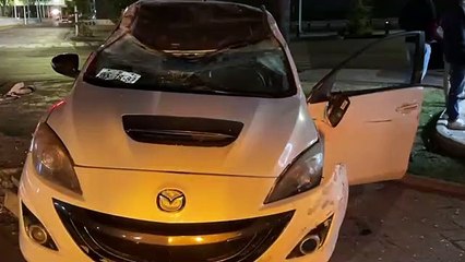 Automovilista ebrio se estrelló contra un puesto de flores en López Mateos