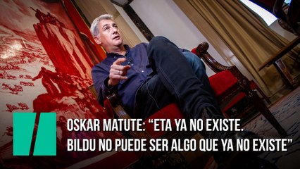 Oskar Matute: “ETA ya no existe, Bildu no puede ser algo que ya no existe”