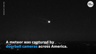 Doorbell cameras captured a flaming meteor that flew across the sky over the U.S.