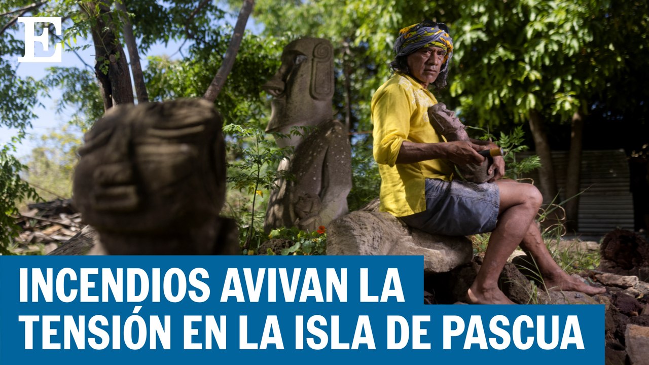Los incendios calcinan las estatuas Maoi