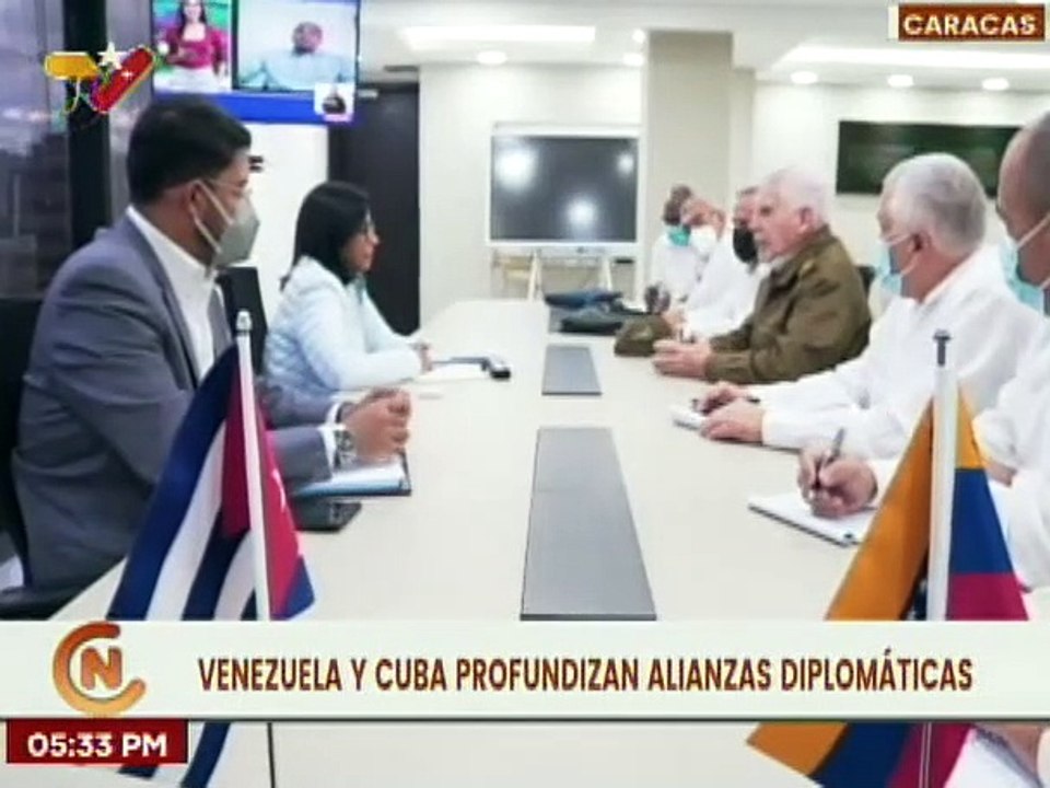 Vpdta. Delcy Rodríguez lidera reunión con Viceprimer Ministro de Cuba, Ramiro Valdés Menéndez