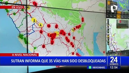 Sutran señala que 35 vías bloqueadas han sido liberadas