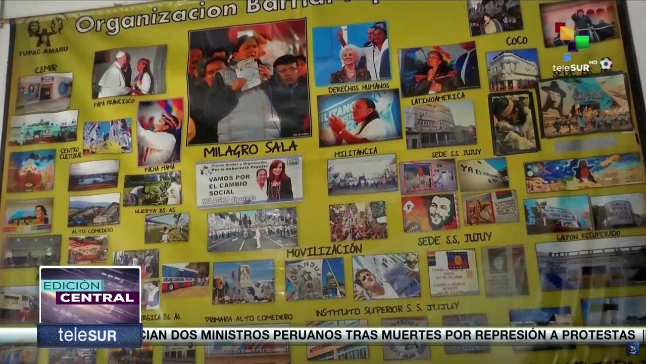 En Argentina fuerza Tupac Amaru organiza acampada y exige el indulto a Milagro Sala