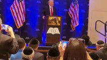 Trump speaks at the Torah U’Mesorah conference in support of Israel and Jewish people in  Doral Miami, Florida 12/16/2022