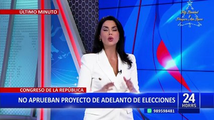 Congreso: No se aprueba proyecto de ley para adelanto de elecciones