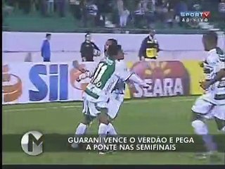 Guarani elimina Palmeiras e faz clássico com Ponte na semi