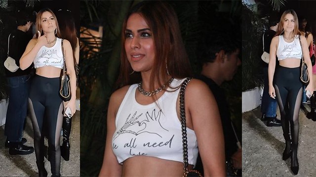 Nia Sharma White Crop Top Transparent Jegging Pant Look Video Viral |Boldsky*Entertainment