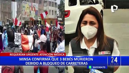 Ministra de Salud confirma que 3 bebés murieron debido a bloqueo de carreteras
