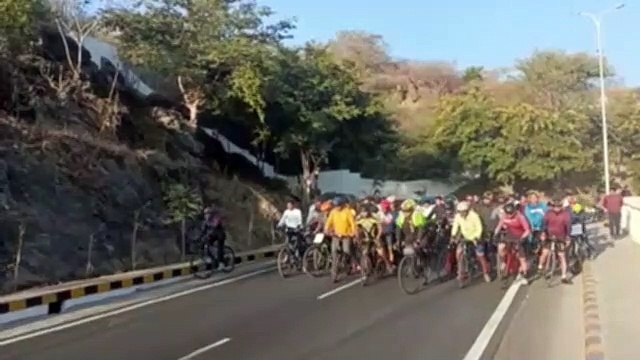 Message of awareness given by cycle rally