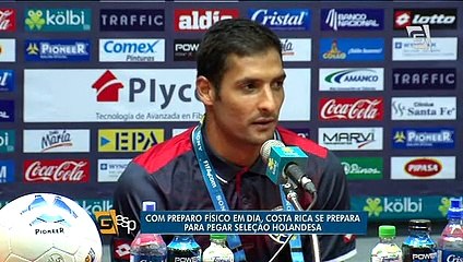 Costa Rica realiza último treino antes das quartas