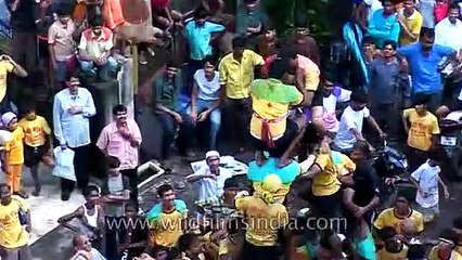 Dahi handi celebration in Maharashtra