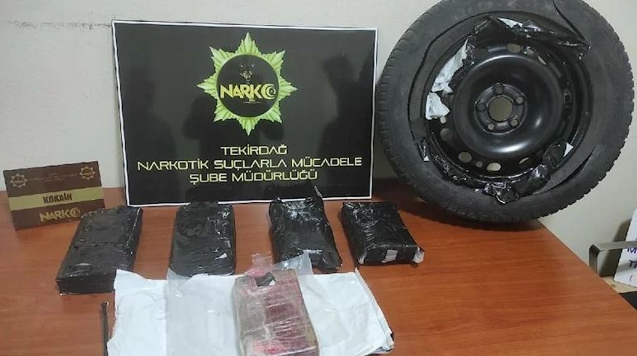 6 kilo kokaini yedek lastiğe gizlemişler
