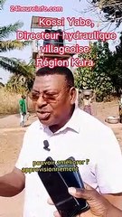 Yabo Kossi explique la stratégie de desserte d'eau en milieu rural dans la Kozah