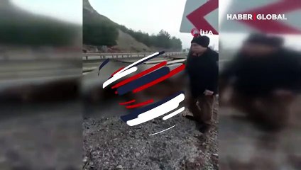 Vatandaşlar cep telefonuyla görüntüledi... D-100 karayolunda feci şekilde can verdi