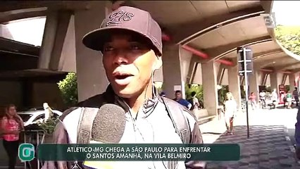 Atlético-MG chega a São Paulo para enfrentar o Santos