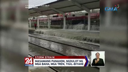 Masamang panahon, nagdulot ng mga baha; mga tren, tigil-biyahe | 24 Oras Weekend