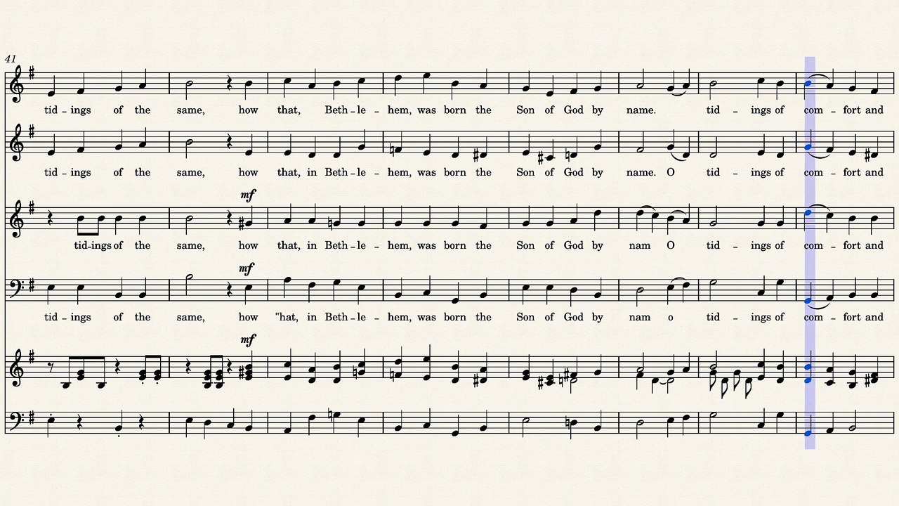 COMFORT AND JOY - Traditional English Melody