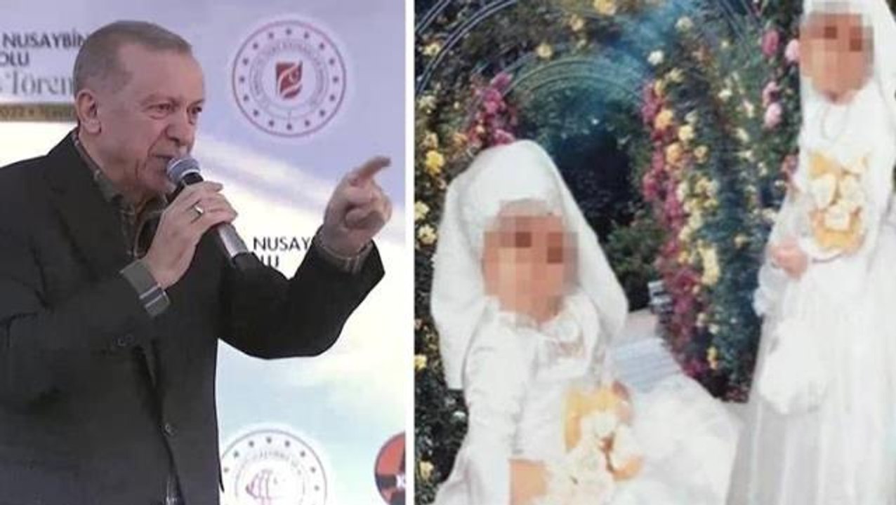 Cumhurbaşkanı Erdoğan, 6 yaşındaki çocuk gelin skandalı için "Ciğerimiz yanıyor" deyip Kılıçdaroğlu'nu topa tuttu